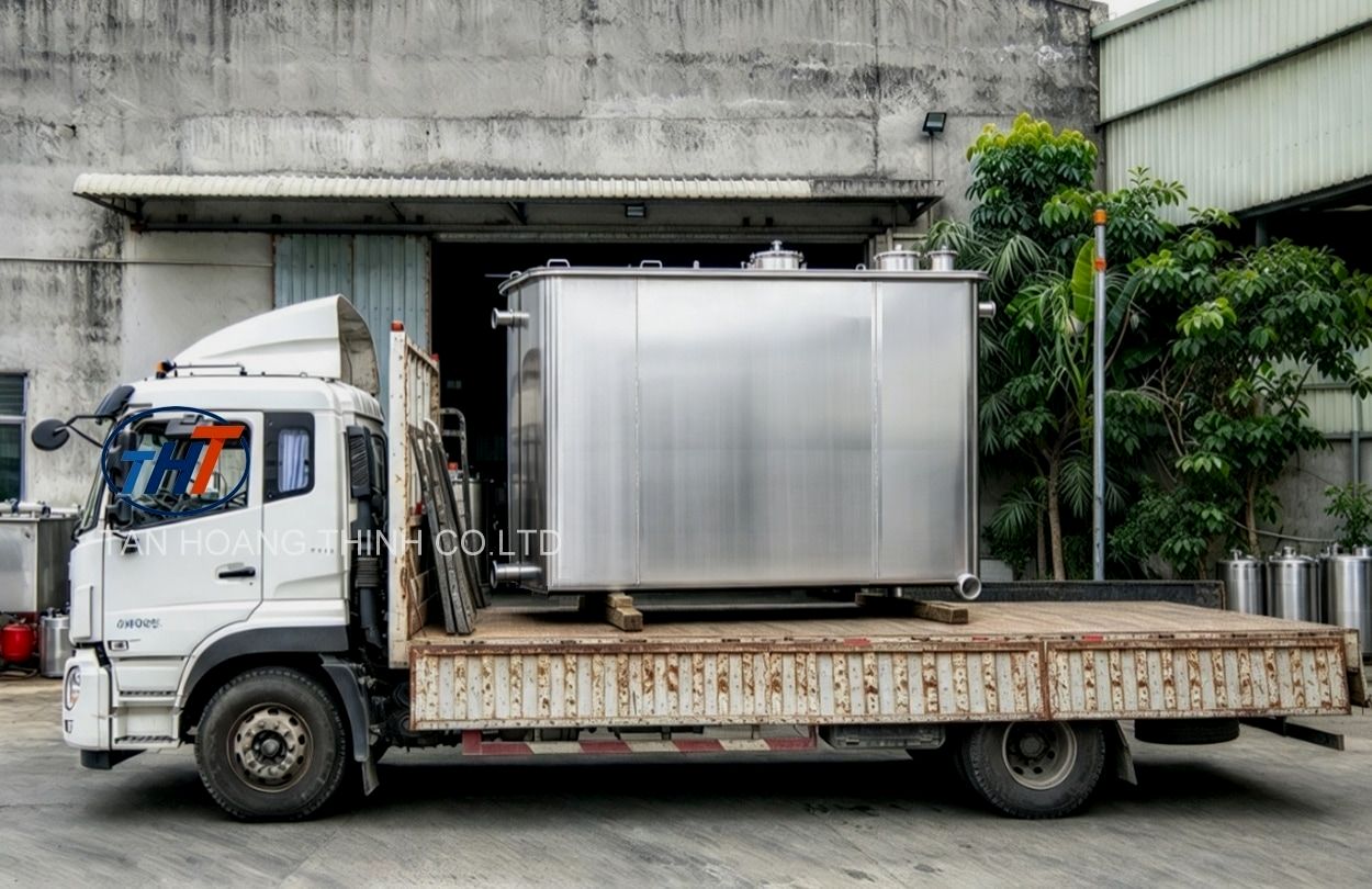 gia công inox theo kích thước, bồn chứa hóa chất, bồn inox vi sinh